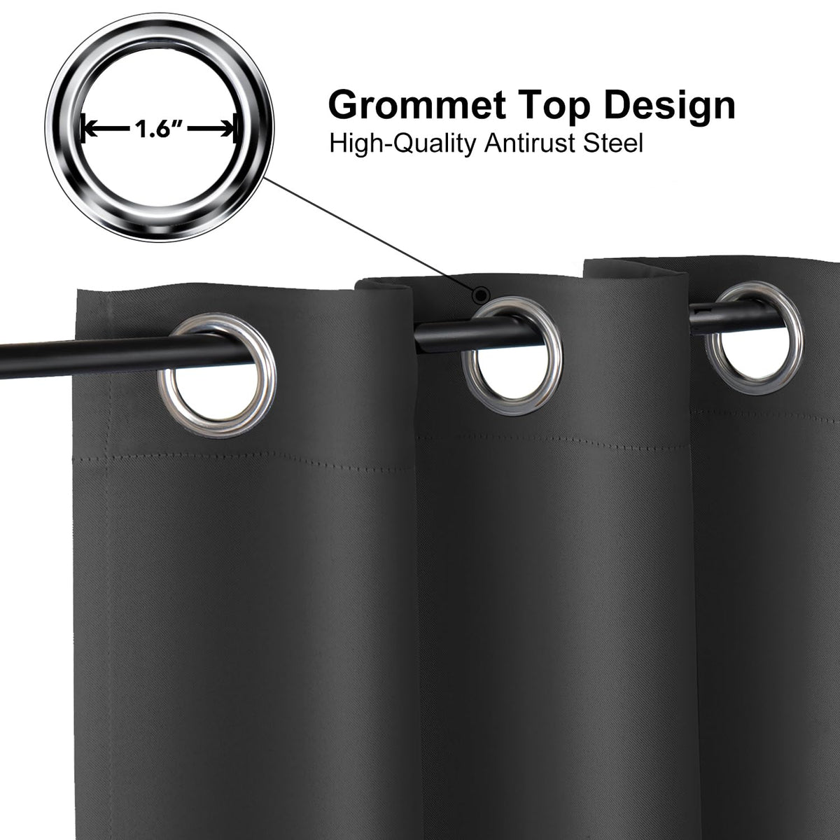 ChrisDowa privacy curtain offers thermal insulation for year-round comfort.
