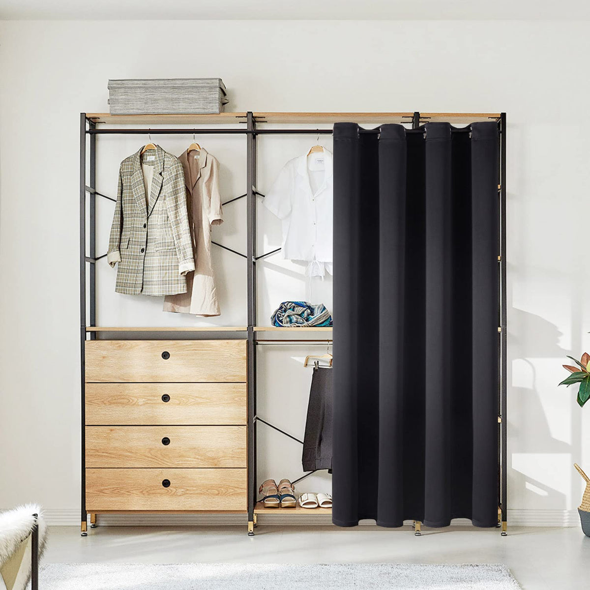ChrisDowa soft odor-free fabric curtain with no chemical smell