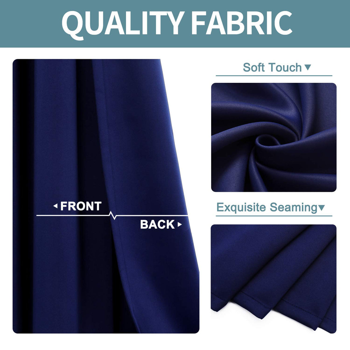 ChrisDowa thermal insulated curtains navy help maintain comfortable temps.