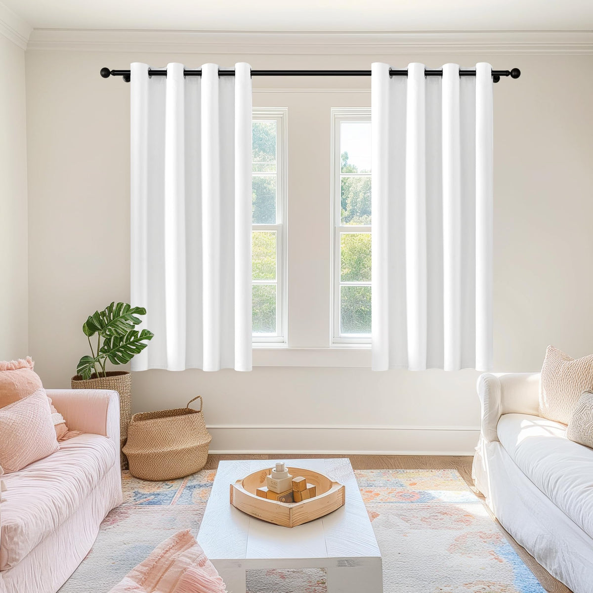 ChrisDowa versatile curtains suit farmhouse and modern living room styles.