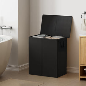Chrislley 140L capacity across two 70L compartments helps organize laundry efficiently.