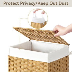 Chrislley dust lid prevents odors and keeps closets tidy.