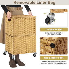 Chrislley removable inner bag makes laundry transfer quick and clean.