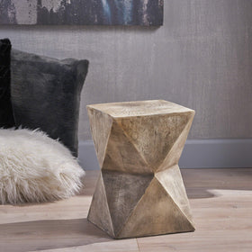Christopher Knight Home Manuel weight-concrete accent table, abstract hourglass design, eye-catching contemporary decor
