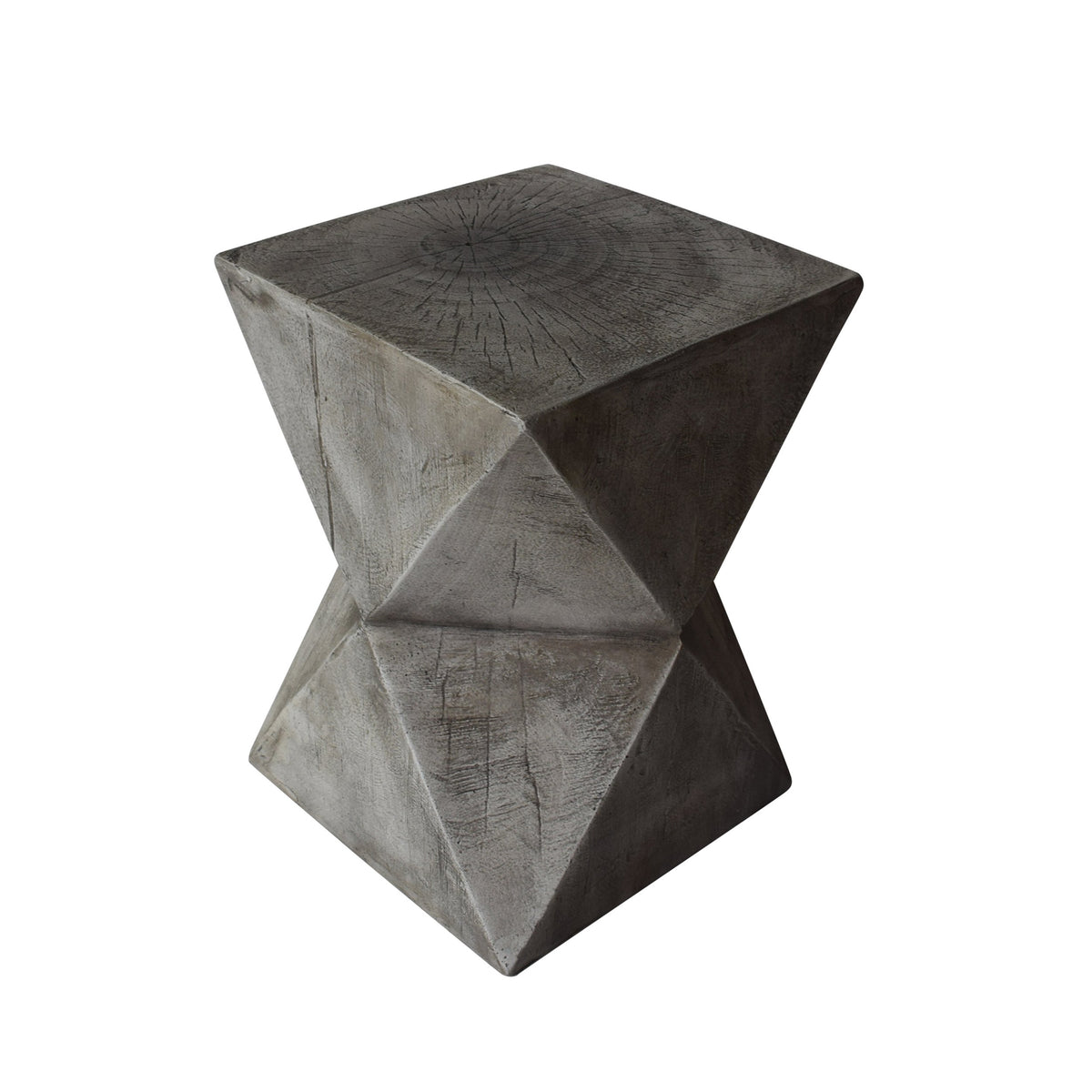 Christopher Knight Home Manuel weight-concrete accent table, top view, compact surface suitable for small spaces