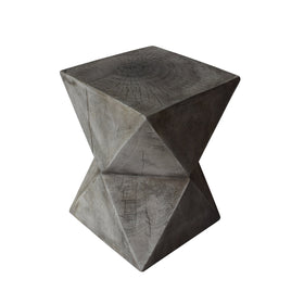 Christopher Knight Home Manuel weight-concrete accent table, top view, compact surface suitable for small spaces