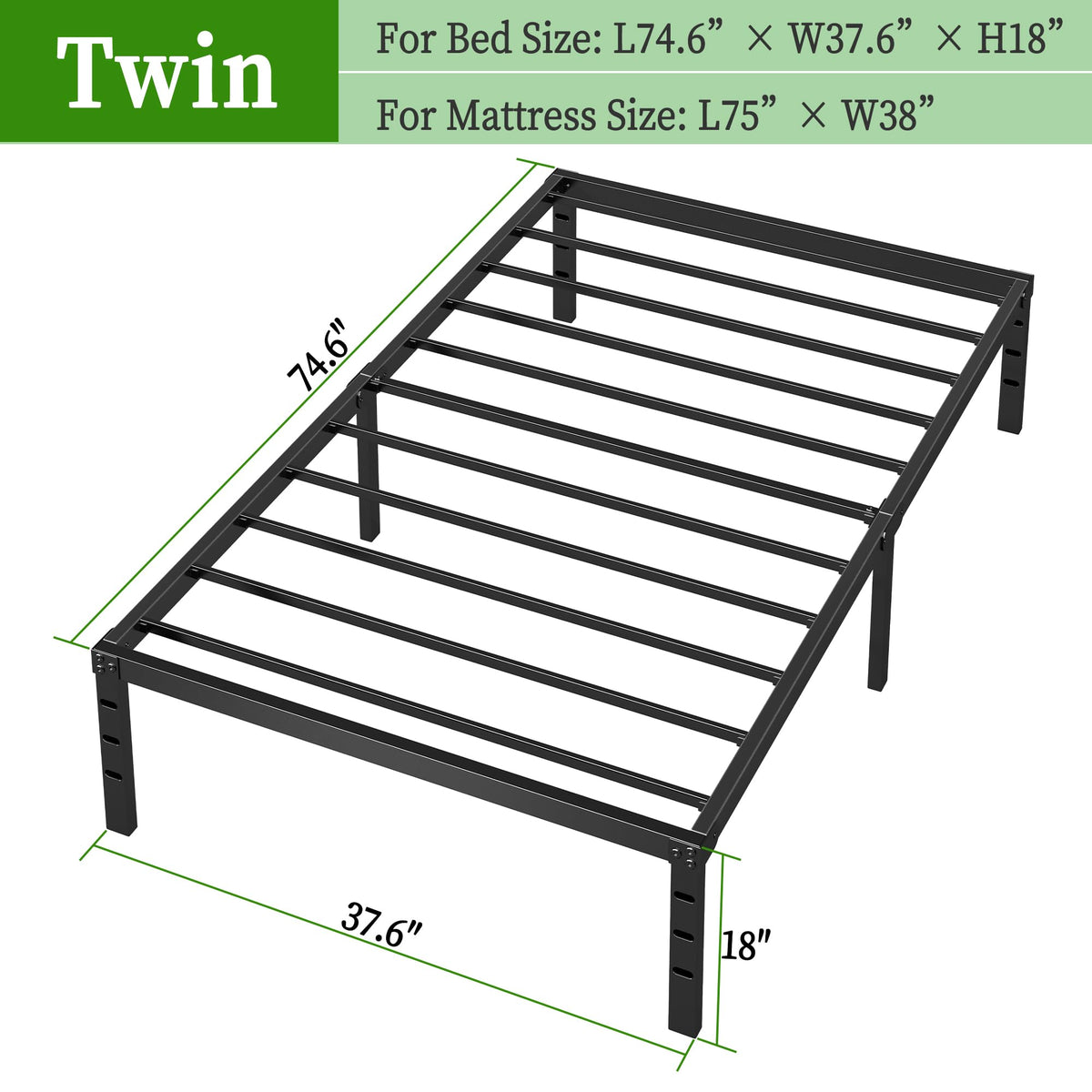 Chroark black finish adds a sleek, versatile bedroom look