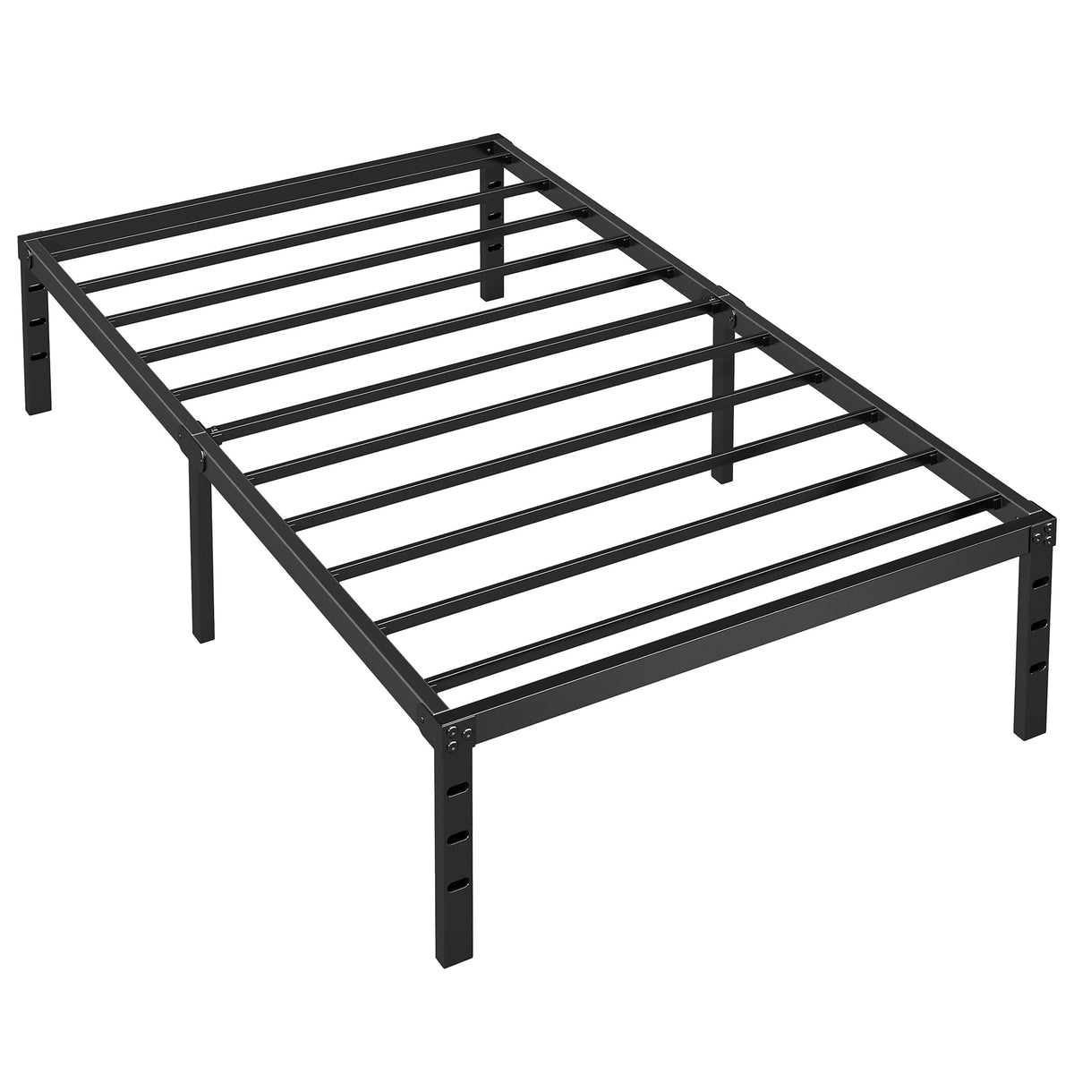 Chroark metal platform bed frame twin 18-inch height with sturdy profile for reliable support