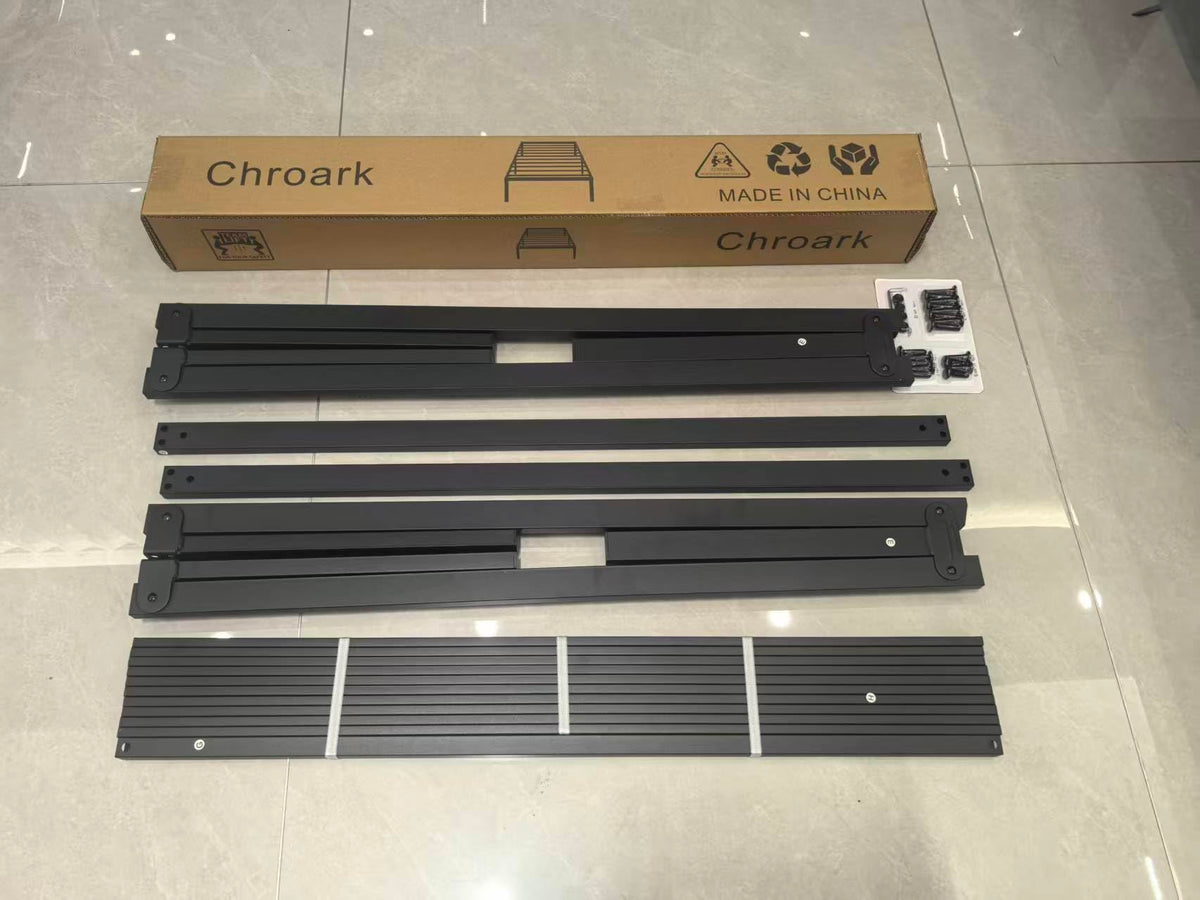 Chroark no box spring design with robust slats for mattress support