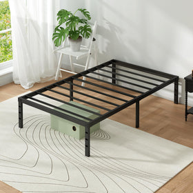 Chroark twin-size assembled frame in matte black finish for a modern look