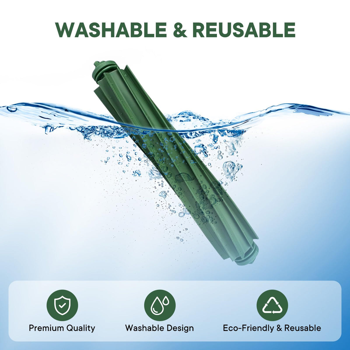 Chrostion multi-surface brush roll; ready for daily cleaning