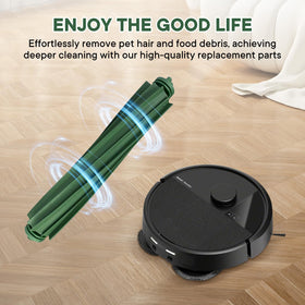 Chrostion rubber brush design; durable performance across floors