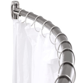 Chrsouly adjustable curved shower rod extends to 72 inches for added shower space