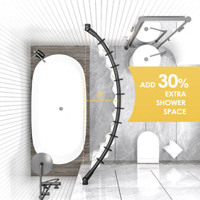 Chrsouly curved rod suitable for small bathrooms and apartments