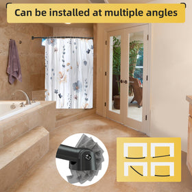 Chrsouly premium stainless steel curved rod provides sturdy support