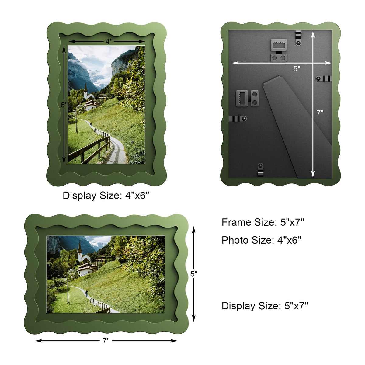 Chrspk 2-pack green frames for versatile gallery setup