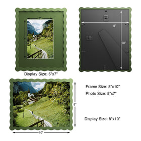 Chrspk 8x10 green wavy frame on tabletop display for desks