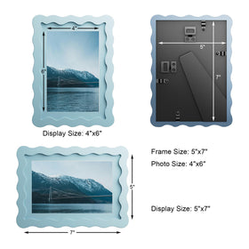Chrspk blue wavy edge frame close-up highlights clear glass and protection