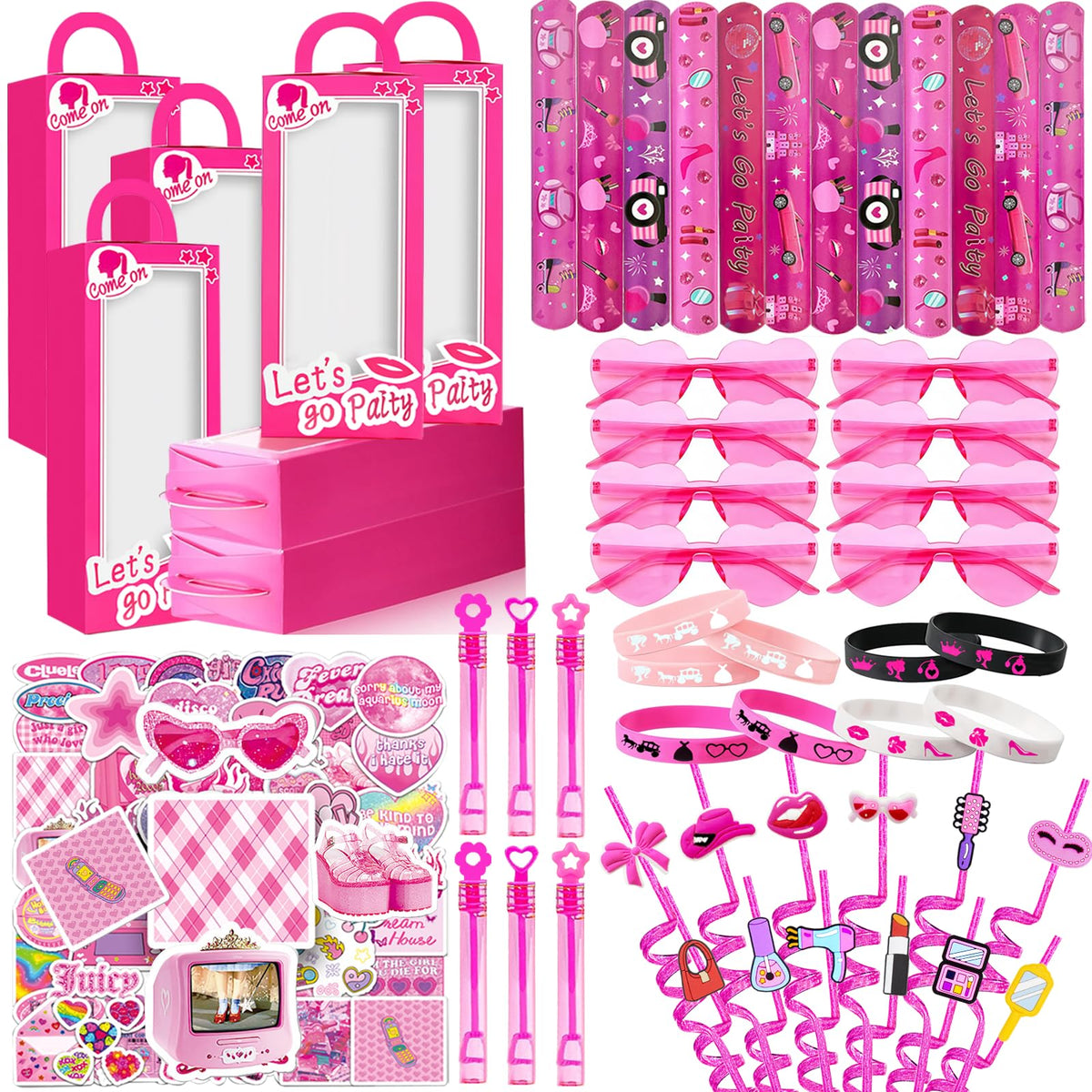 CHSLtmxq pink party favors collection with gift boxes for princess parties