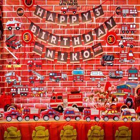 CHSLtmxq colorful firefighting party elements enhance theme ambiance