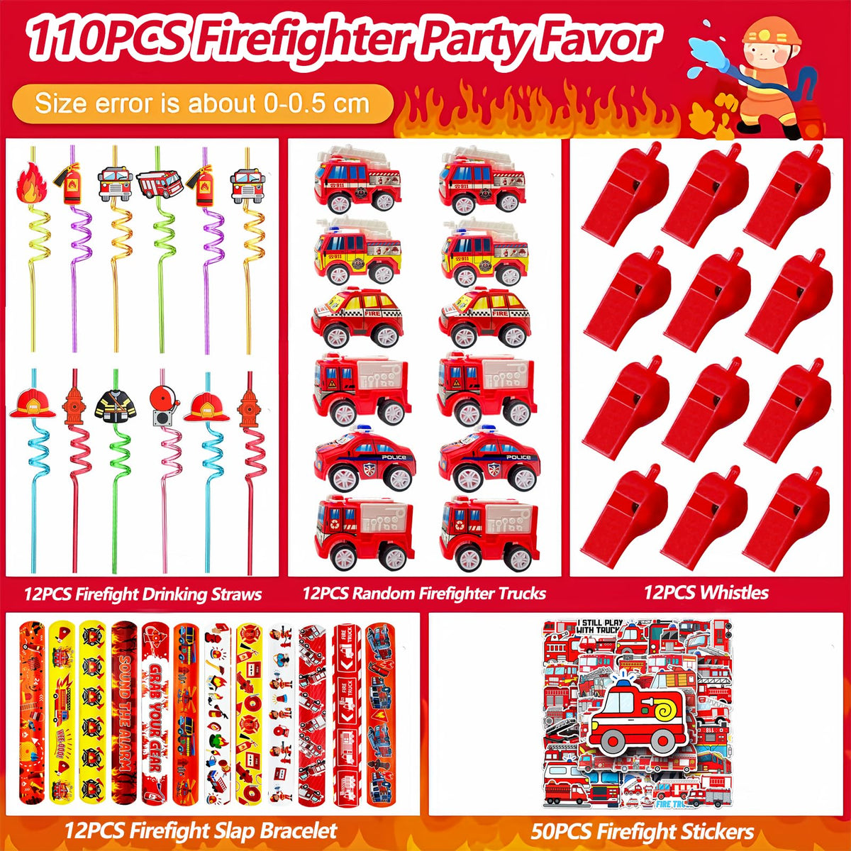 CHSLtmxq firefighter stickers add themed decor and keepsakes