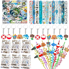 CHSLtmxq gone fishing party favors set with bright colors for festive birthdays.