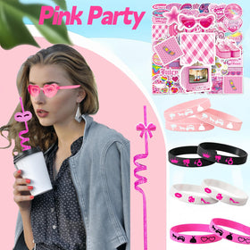 CHSLtmxq pink silicone bracelets for wearable party favors