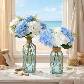 Chuangdi small coastal vase with rope detail, ideal for delicate bouquets.