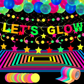 Chuangdi lets glow banner glows under blacklight, highlighting the neon theme.