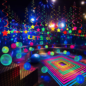 Chuangdi neon dots garland brightens walls for a colorful backdrop.