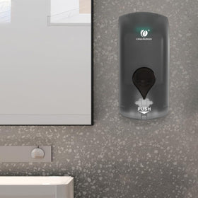 CHUANGDIAN foam soap dispenser 1000ml, semi-transparent black housing for easy level checks.