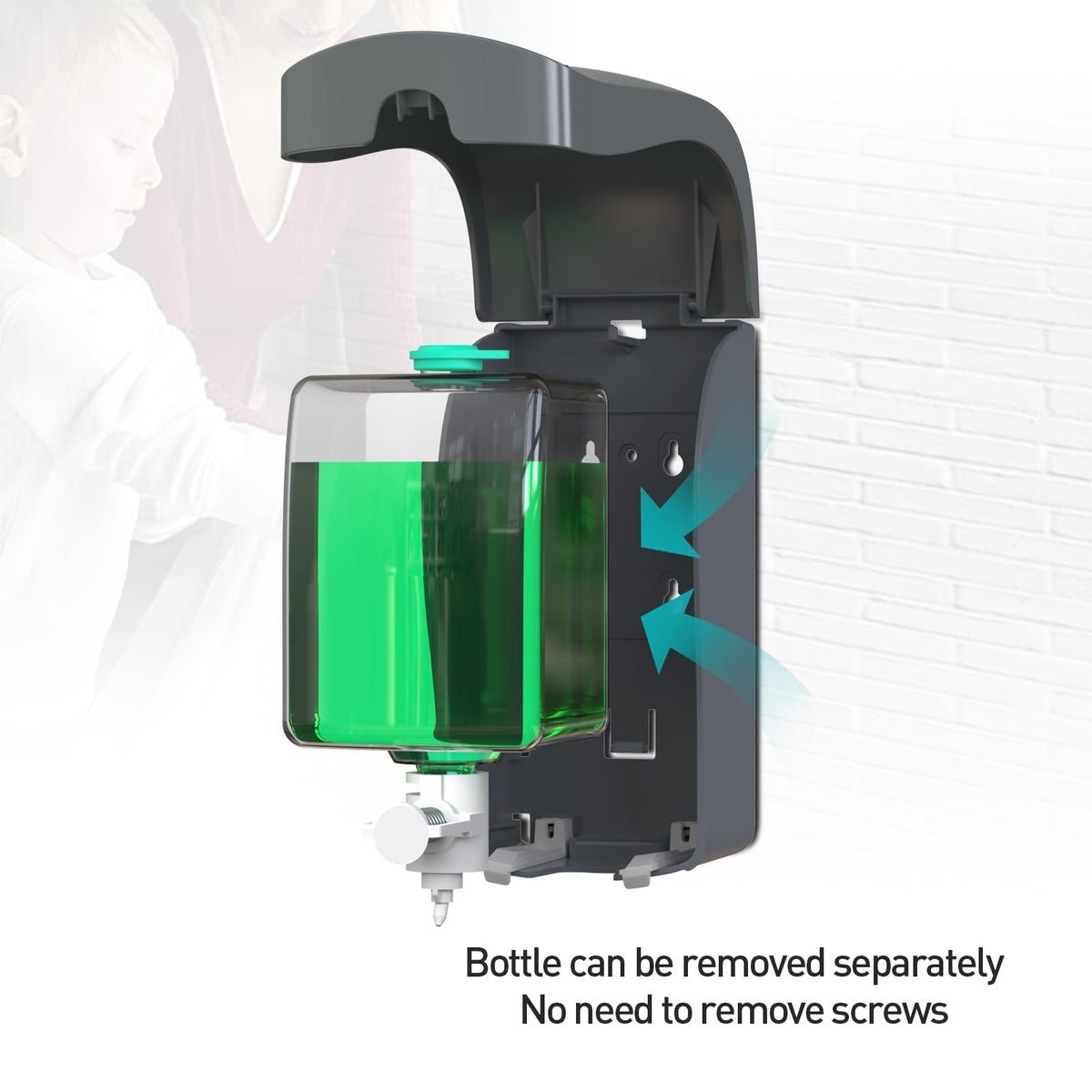 CHUANGDIAN removable soap bottle simplifies refills and maintenance.