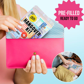 Chug Buddy hangover kit promo display for easy distribution at parties.