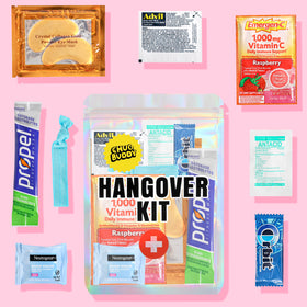 Chug Buddy hangover kit bag front view showing a ready-to-gift party favor.
