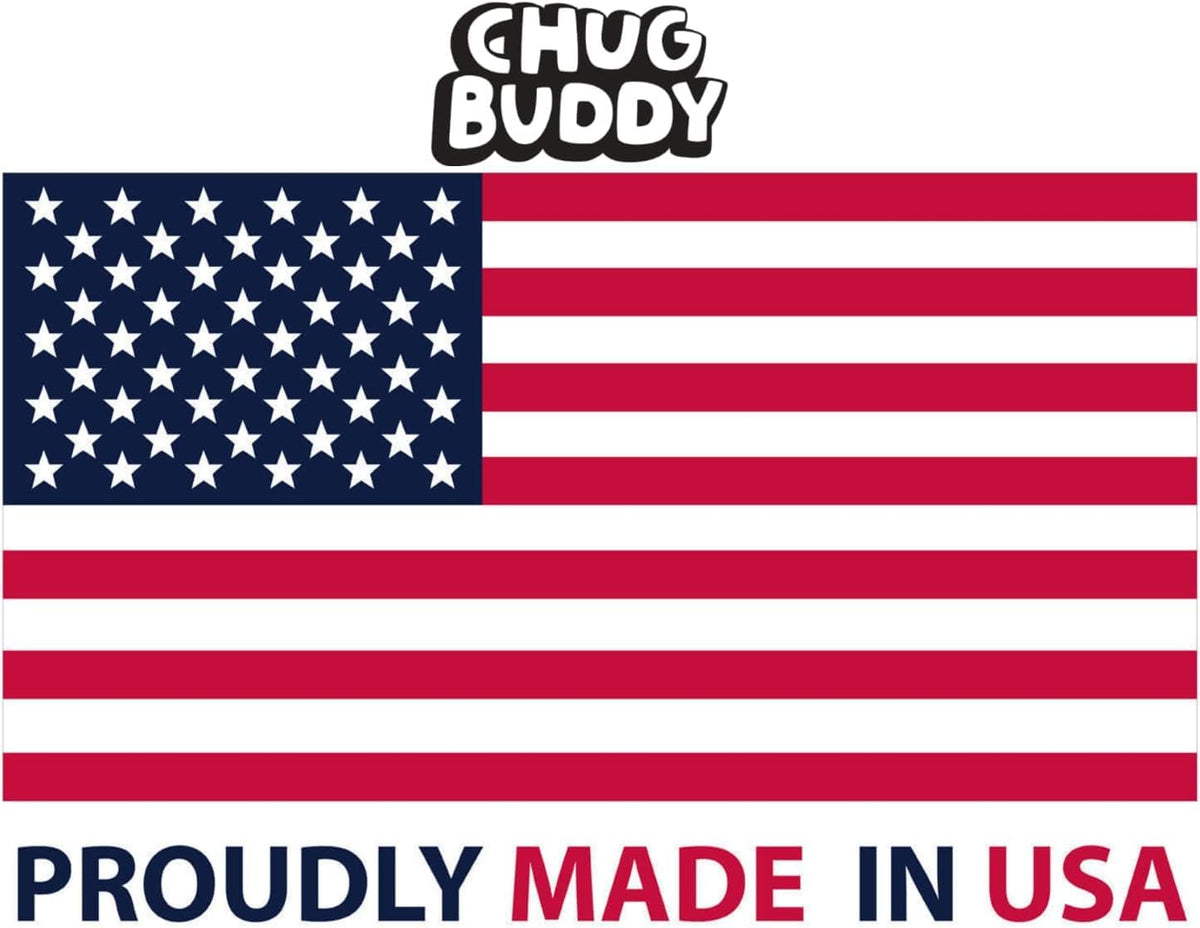 Chug Buddy party weekend essentials on a table spread.