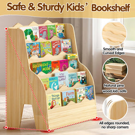 Chuiendi 5-Tier Book Shelf back storage keeps toys tucked away