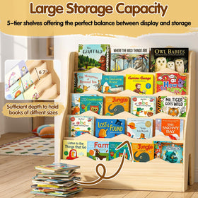 Chuiendi 5-Tier Book Shelf five-shelf layout for organization