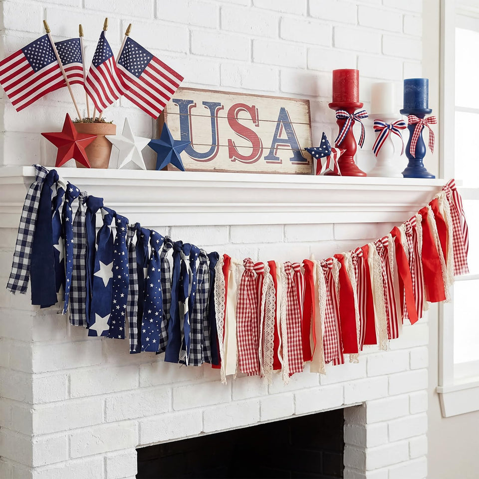 Chumia 8.53ft tassel garland on mantel enhances festive decor.