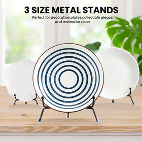 Chumia 6-inch plate stand on shelf offering stable display