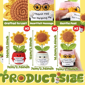 Chumia multicolor crochet sunflowers with hand-knitted texture for end-of-year gifts.