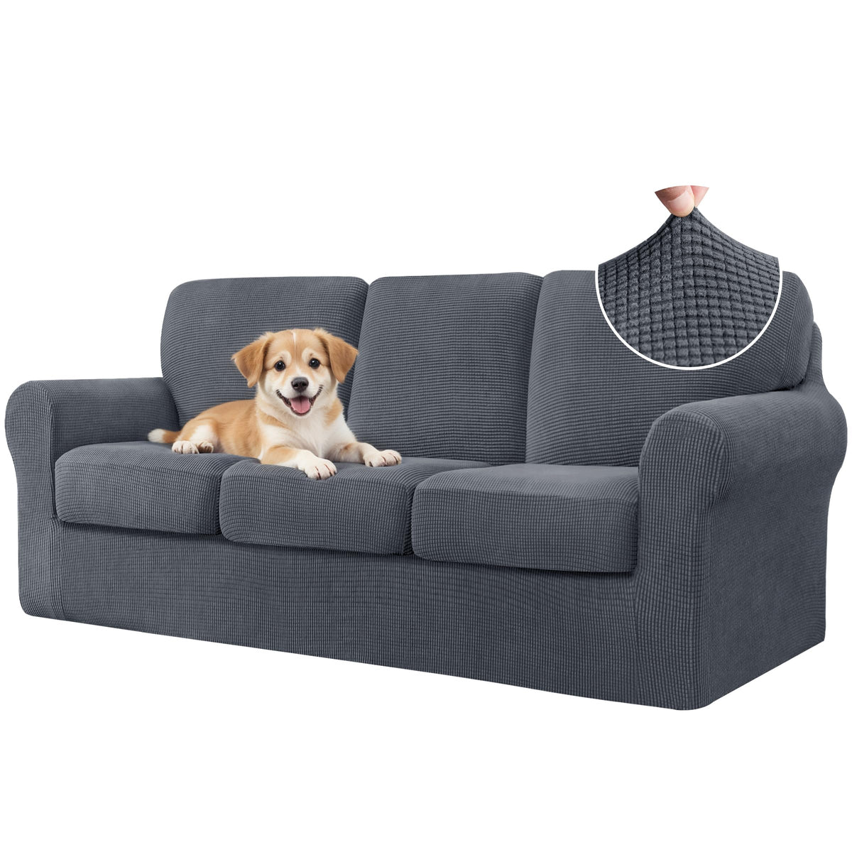 CHUN YI 7 Piece Couch Covers complete set refreshes your sofa