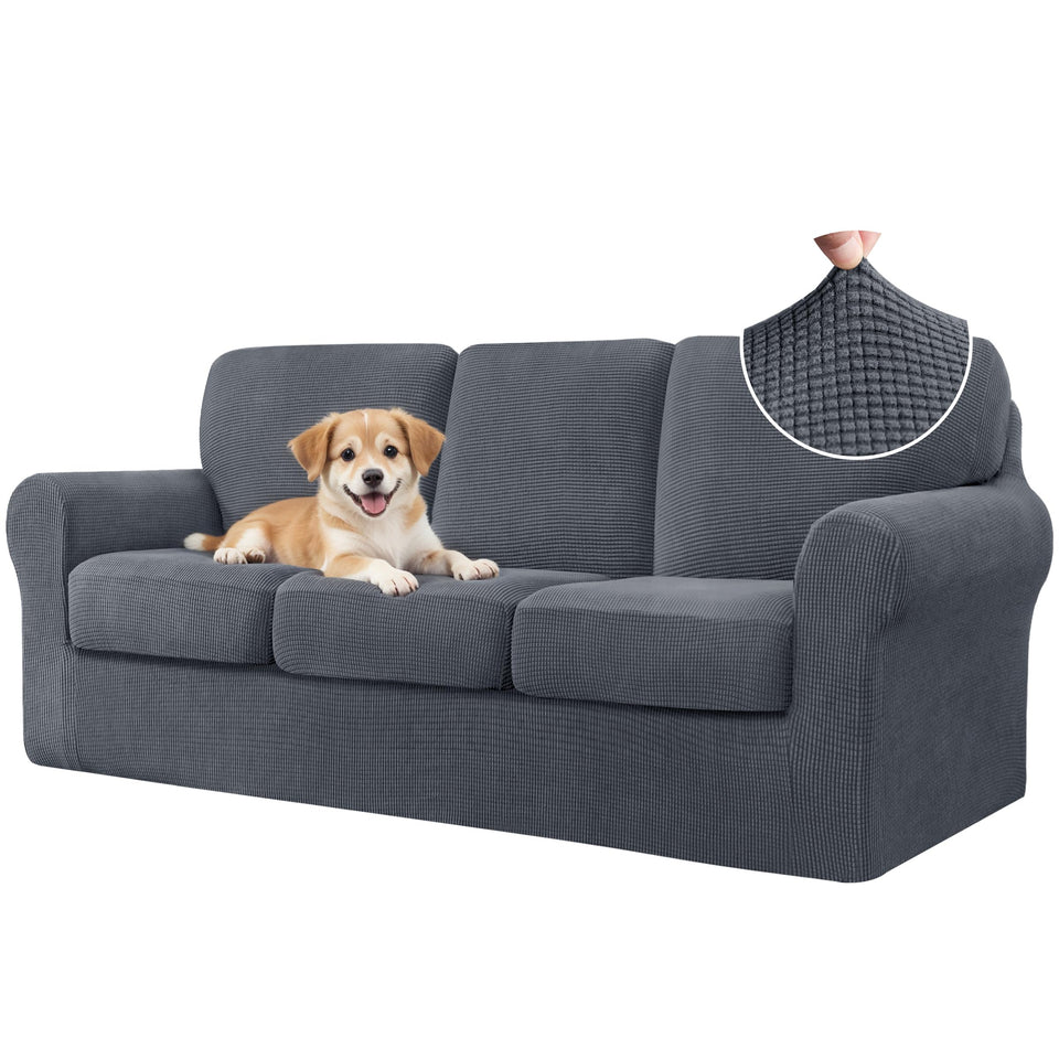 CHUN YI 7 Piece Couch Covers complete set refreshes your sofa