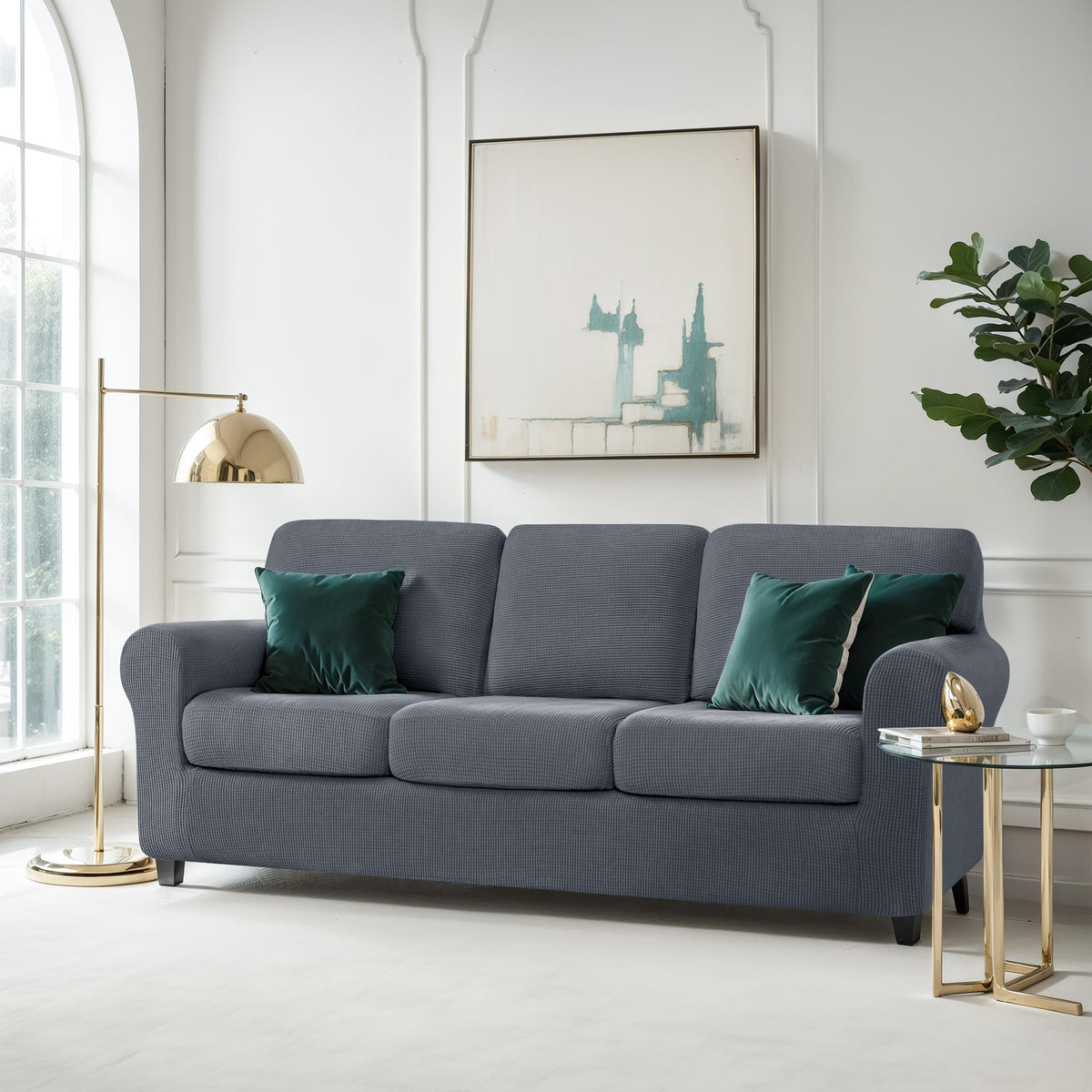 CHUN YI sofa cover with backrest and cushion covers for easy cleaning