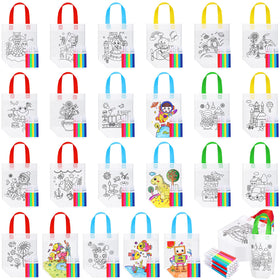 Chunful coloring bags with holiday designs for fun party favors
