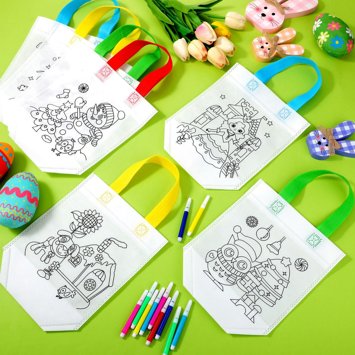 Chunful reusable tote set helps organize crafts after the party