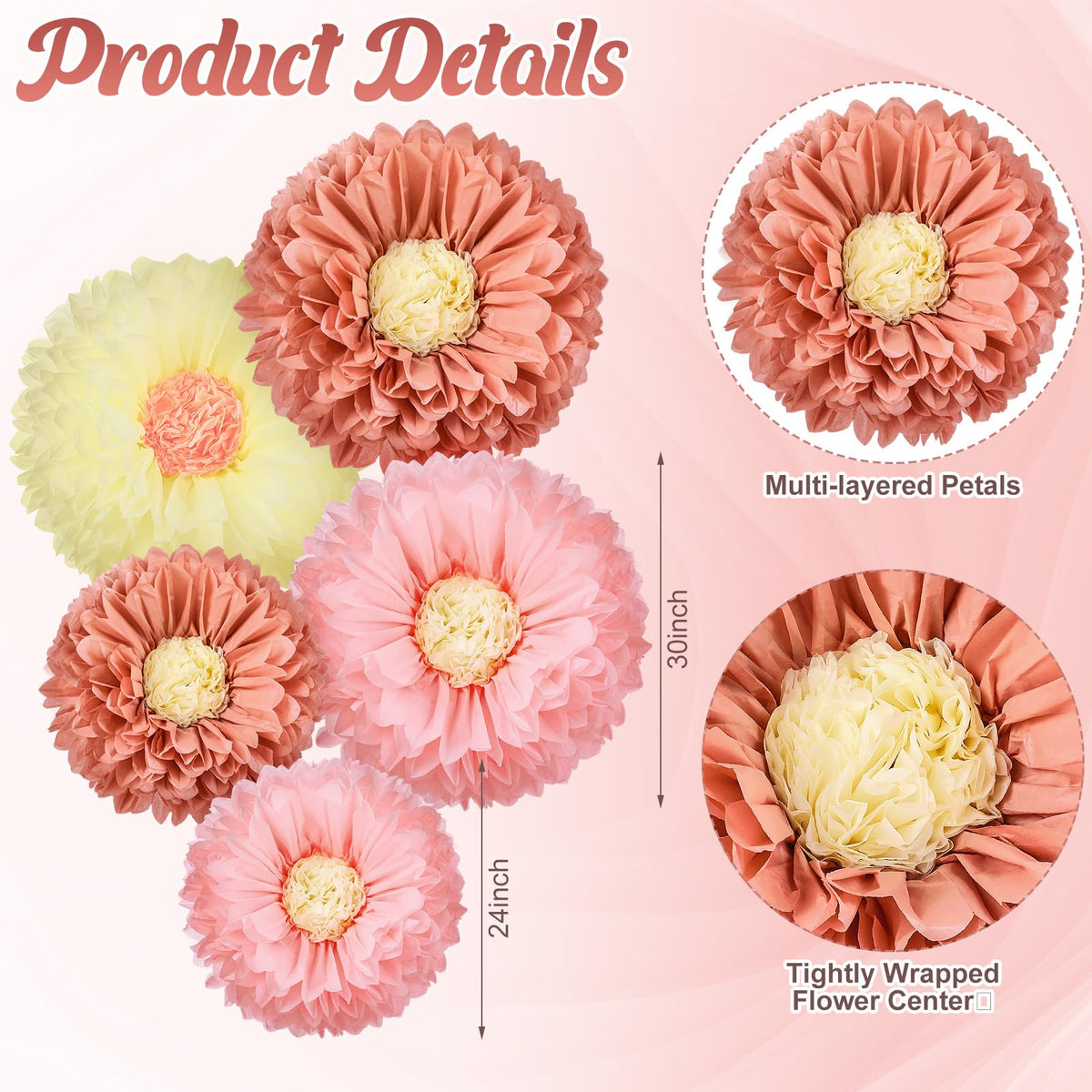 Chunful giant 30inch Birch bloom enhances photo booths with drama