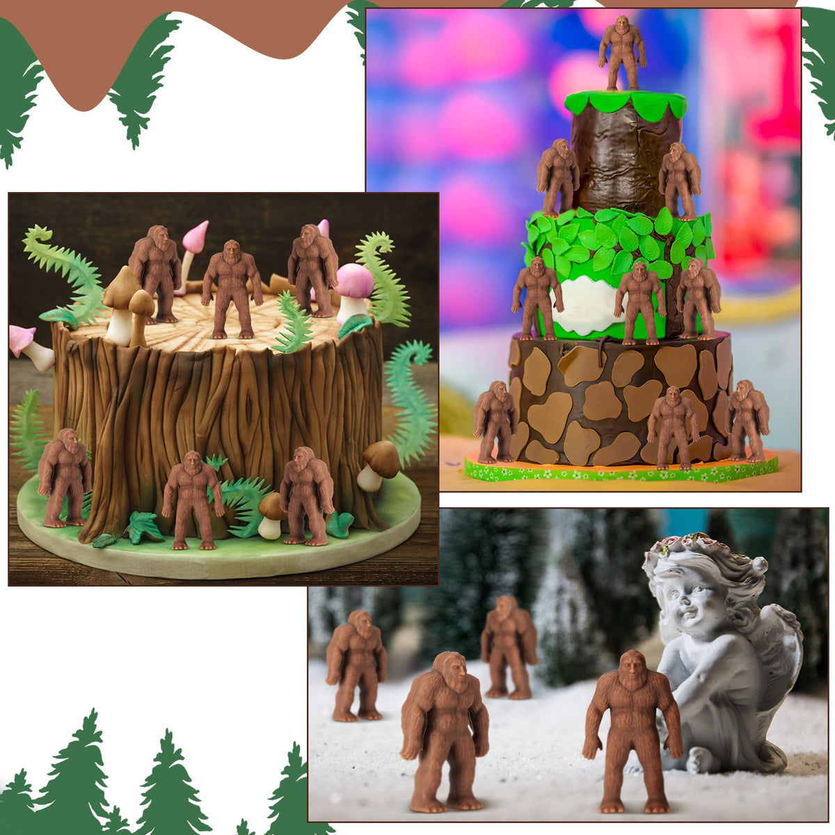 Chunful mini Sasquatch figures brighten shelves and desks.