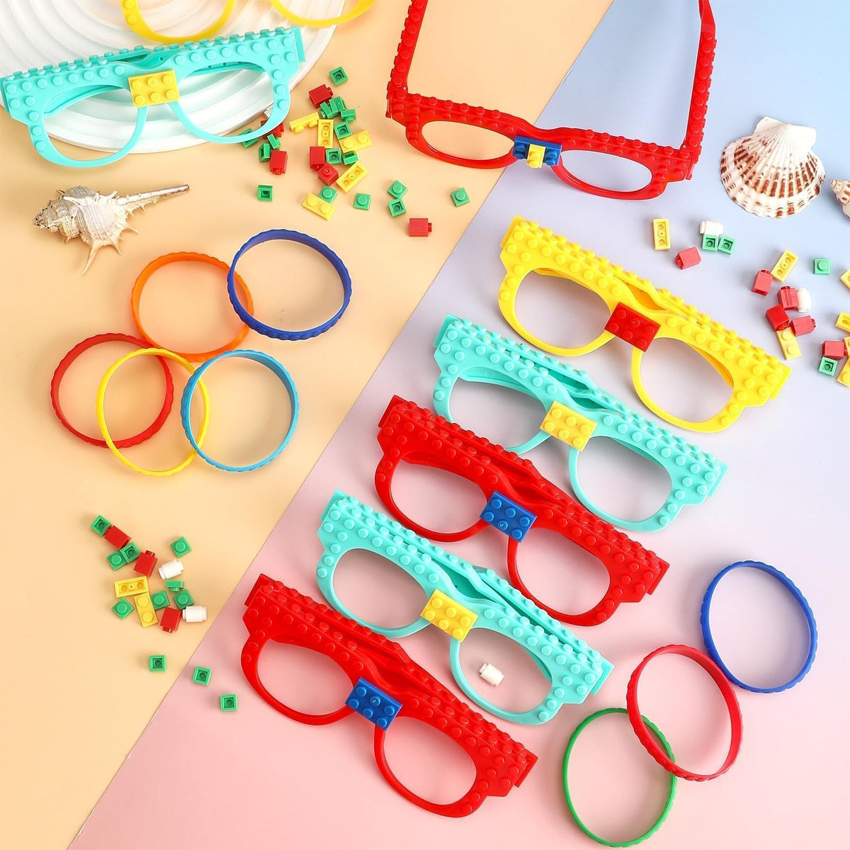 CHUNNIN bright block glasses in vivid colors to enhance party visuals.