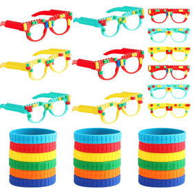 CHUNNIN building block glasses with a 6.5-inch frame for themed party fun.