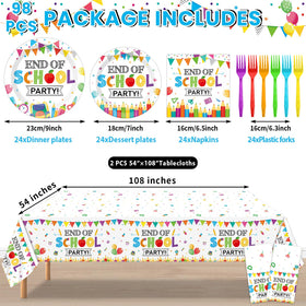 CHUNNIN end-of-school plates 7-inch ideal for snacks and light servings.